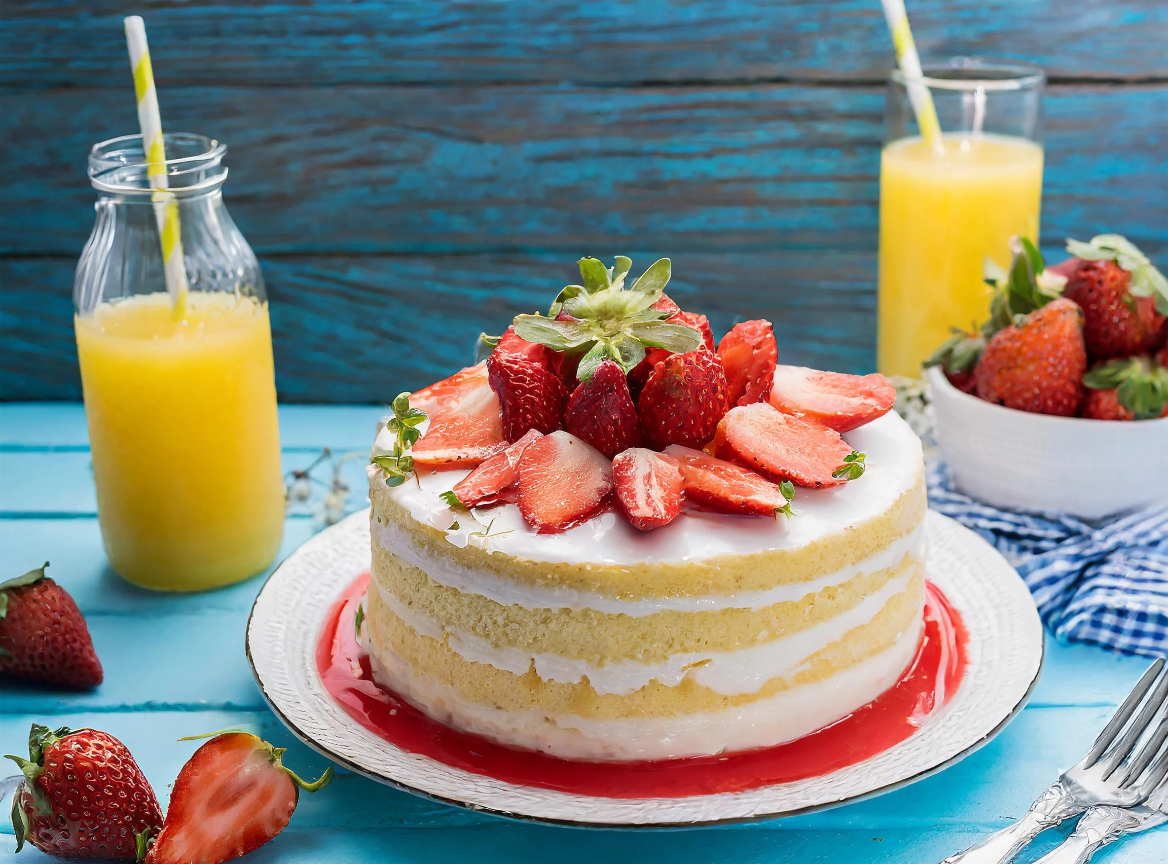 strawberry tres leches cake