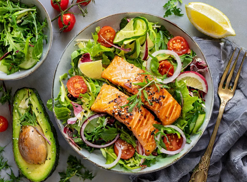 grilled salmon salad