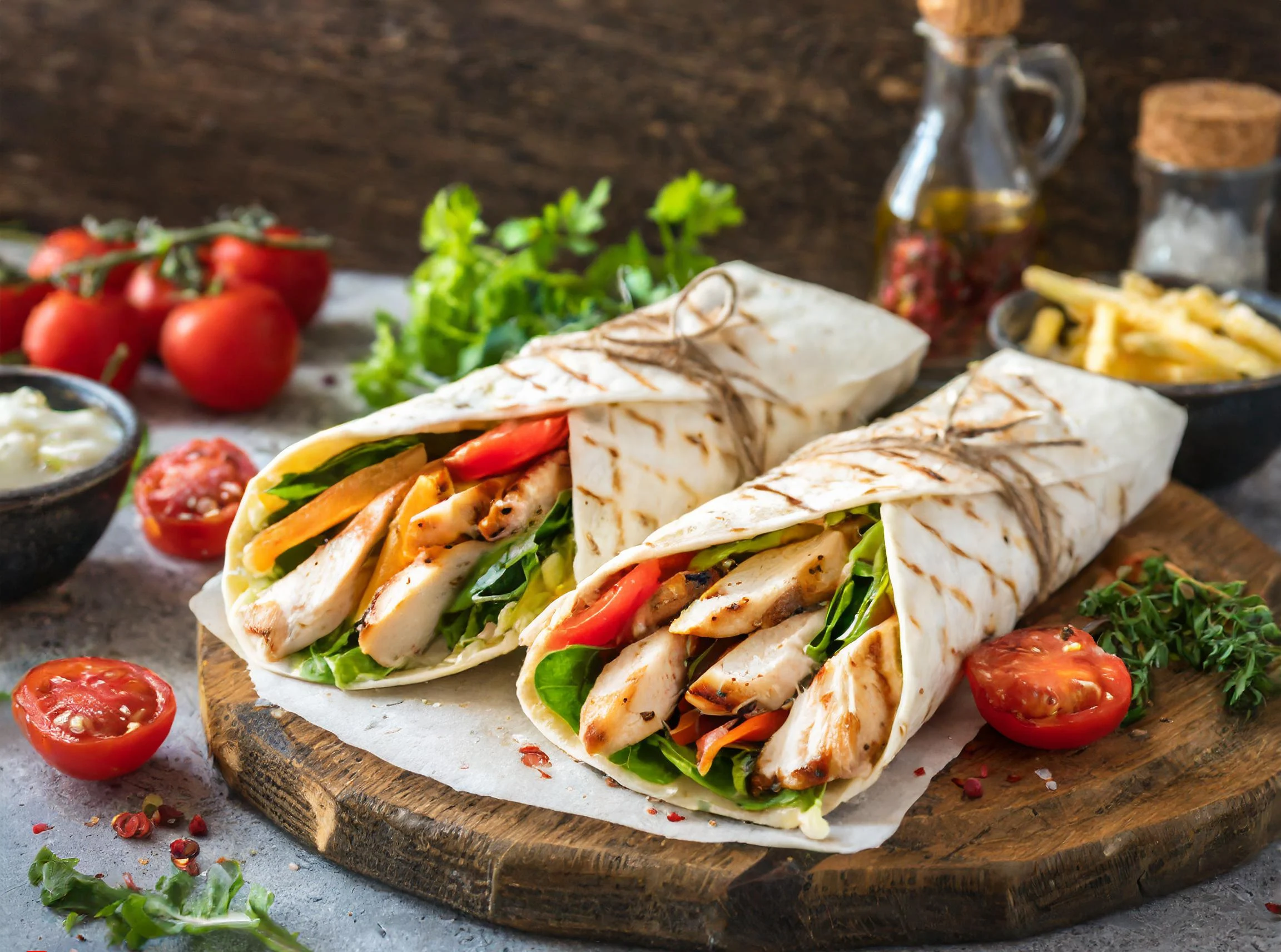 grilled chicken wrap