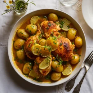 Greek Lemon Chicken with Potatoes – Slow Cooker Recipe